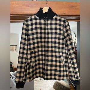 Woolrich Tan and Black Buffalo plaid jacket